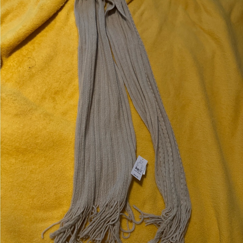 New York & Company Beige Knit Scarf